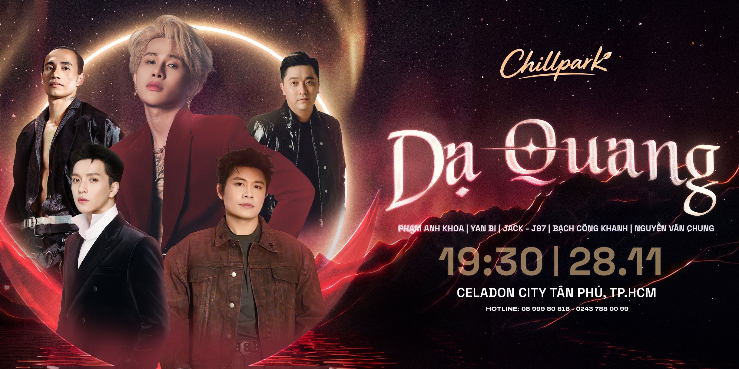 Dạ Quang Chill Park 2026 concert Jack tại Celadon City